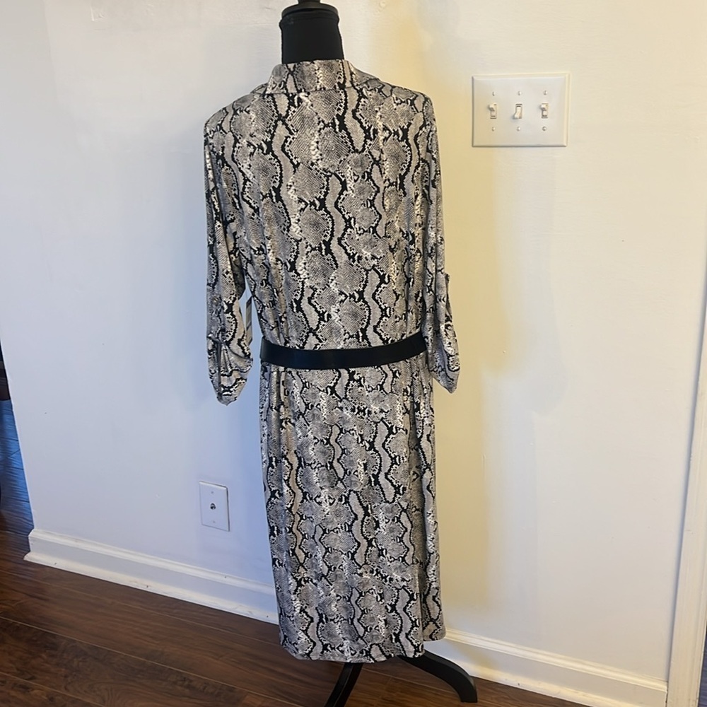 NWT Chaos New York Long Reptile Inspired Print Dress sz. XL - Picture 7 of 12